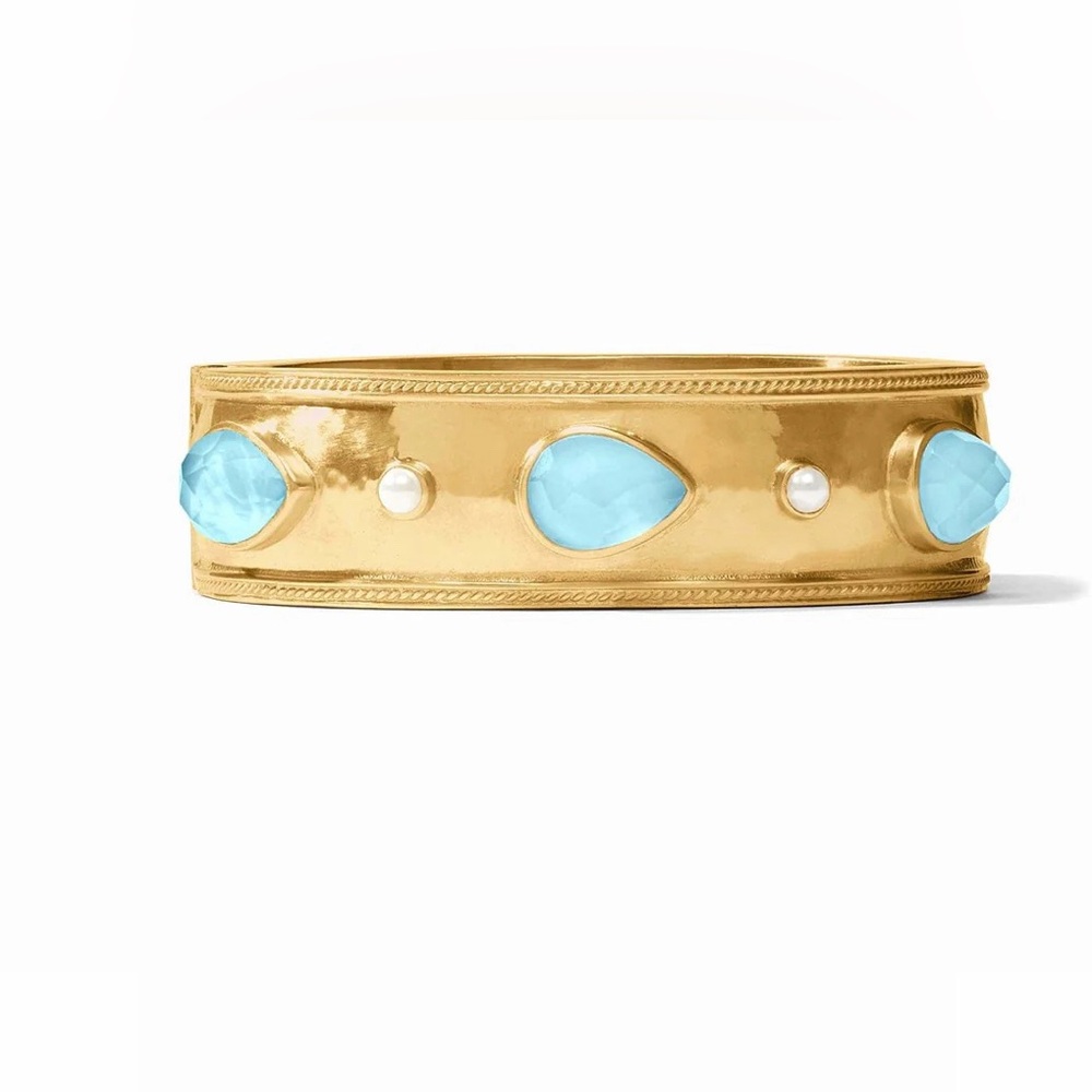 NWT Authentic Luxury Bohemian Summer Julie Vos Cannes Statement Hinge Bangle